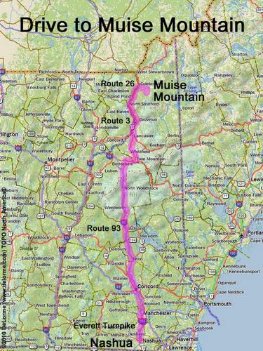 Muise Mountain drive route