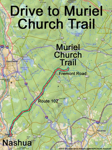 Muriel Church Trail drive route