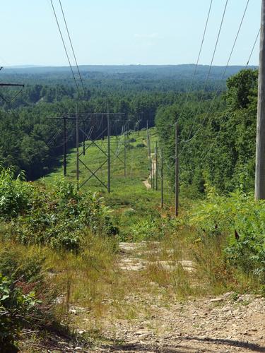 power line swath at Musquash Conservation Land at Hudson in southern New Hampshire