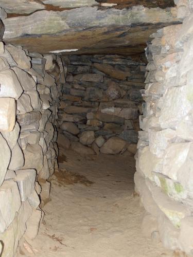 stone chamber at Nashoba Brook Conservation Land in northeastern Massachusetts