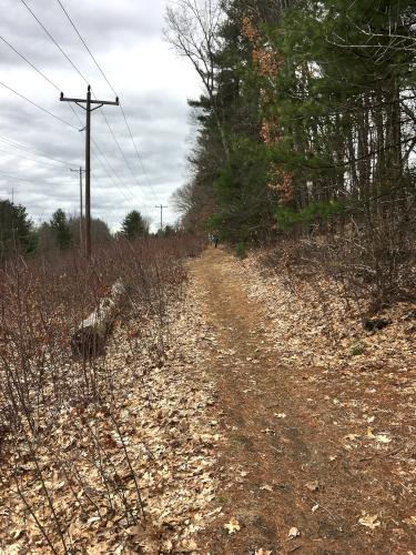 dirt path beside the Nashua Railroad North in southern New Hampshire