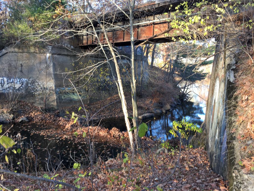 Nashua Railroad bridge over Pennichuck Brook in southern New Hampshire