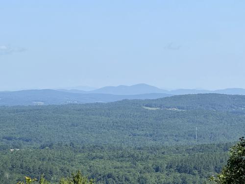 view north in June from Neville Peak in southern NH
