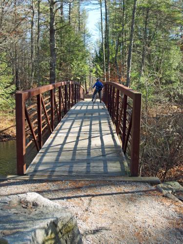 bridge on the New Boston Rail Trail near New Boston in southern New Hampshire