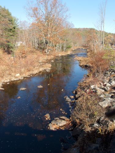 Piscataquog Riover beside the New Boston Rail Trail near New Boston in southern New Hampshire