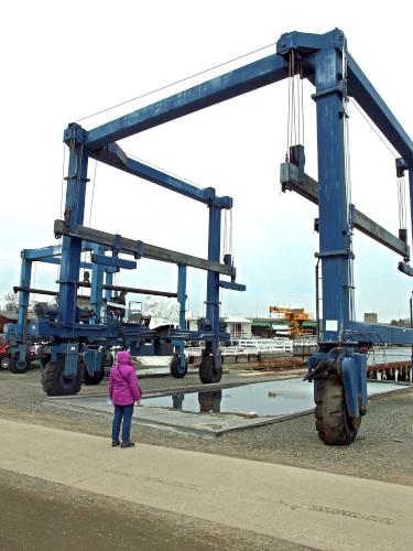 hoist in March at Newburyport in eastern Massachusetts