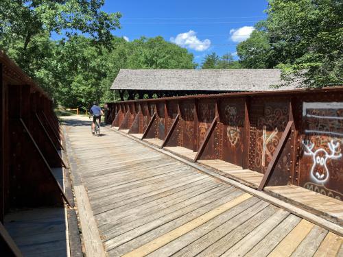 rail-trail bridge at Northern Rail Trail near Andover, New Hampshire