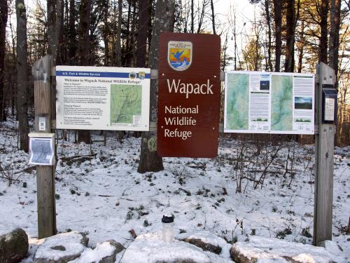 entrance signage at North Pack Monadnock Mountain in New Hampshire