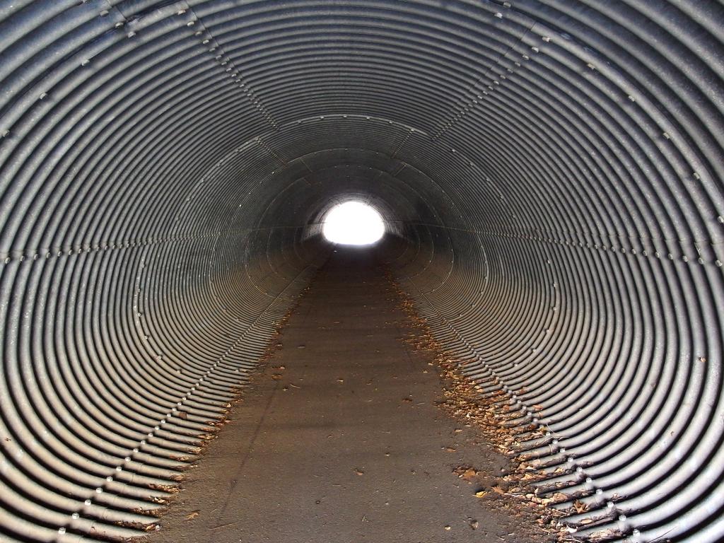 pedestrian tunnel beneath Route 101 at Oaklands Town Forest near Exeter in southern New Hampshire