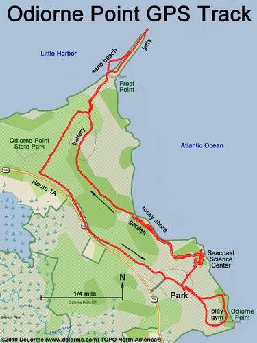 Odiorne Point State Park gps track