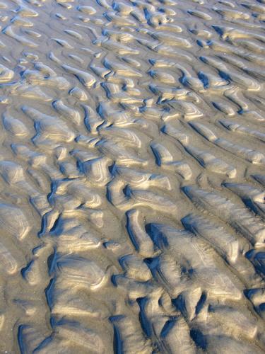 patterened sand at low tide on Ogunquit Beach in Maine