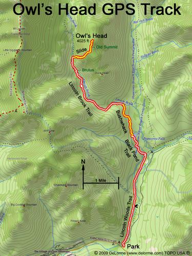 Owl's Head Mountain gps track