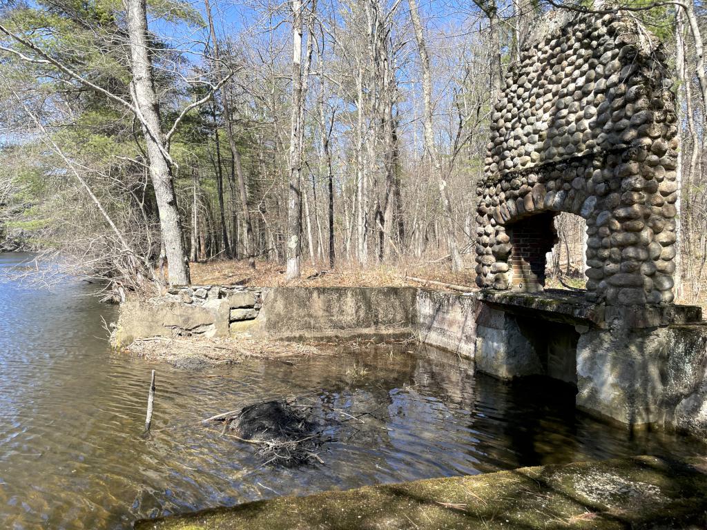 old boathouse in April at Oxbow National Wildlife Refuge North in Massachusetts