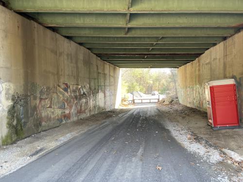 tunnel in April under Route 2 at Oxbow National Wildlife Refuge North in Massachusetts