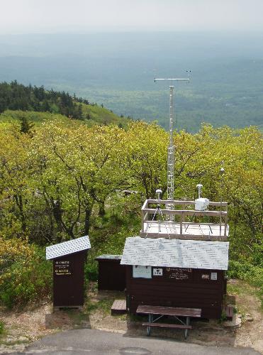 view from the observation tower on Pack Monadnock Mountain in New Hampshire