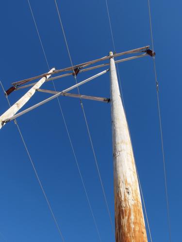 utility pole at Simond's Brook Conservation Area at Lexington in Massachusetts