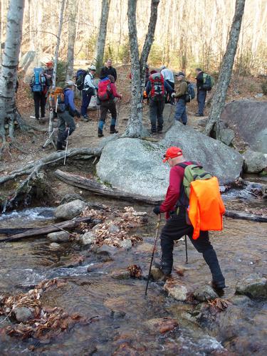 hikers on the way to Mount Passaconaway in New Hampshire