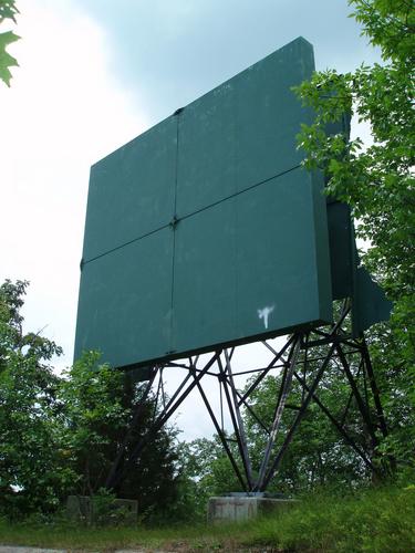 microwave reflector on Pawtuckaway North Mountain in New Hampshire