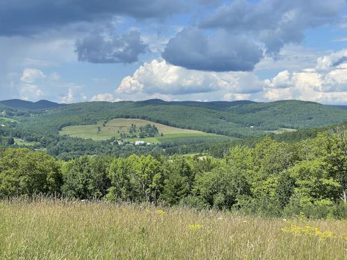 view in July from Mount Peg at Woodstock in Vermont