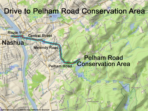 Pelham Road Conservation Area drive route