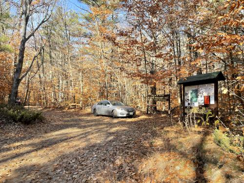 parking in November at Perkins Mountain in New Hampshire