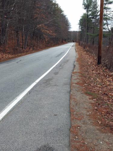 street in November at Peterborough Rail Trail in southern New Hampshire