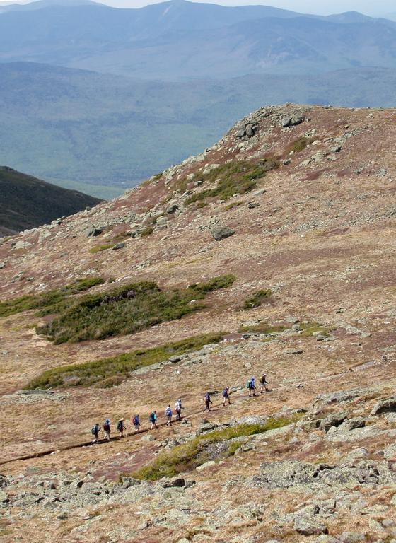 hiking Crawford Path in May in New Hampshire's White Mountains