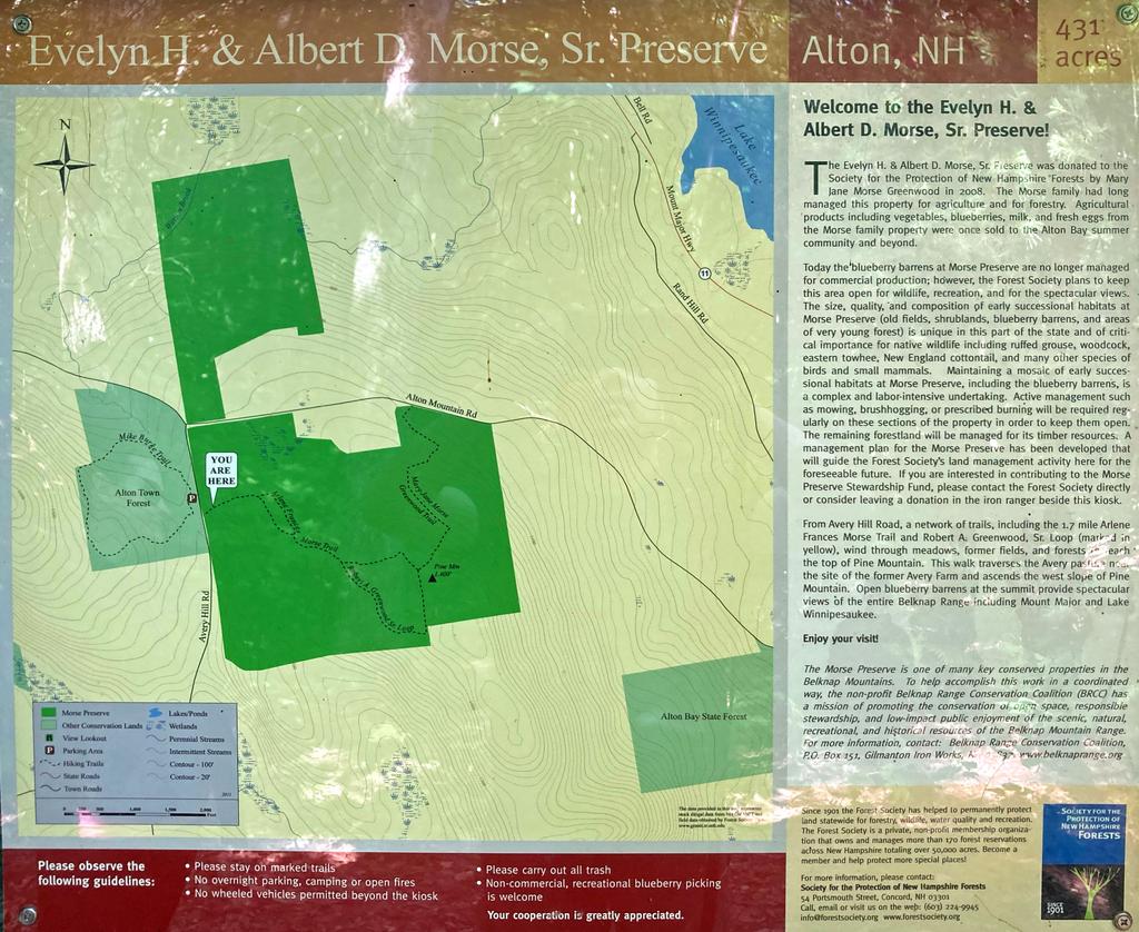 map of Pine Mountain in New Hampshire