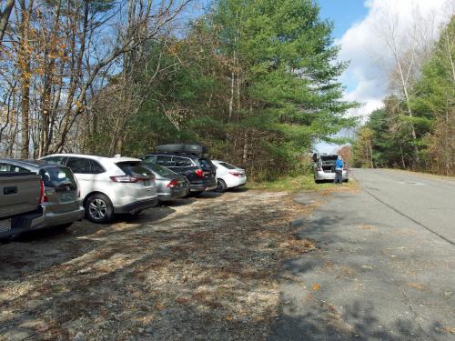 parking lot at Pine Cobble in northwest Massachusetts