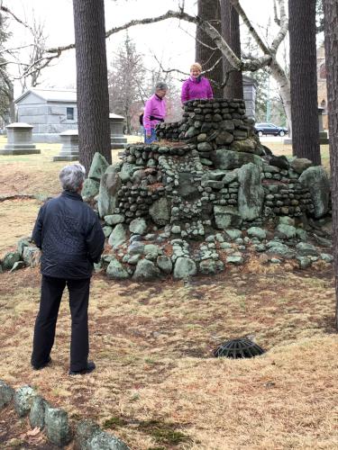 wild mausoleum at Pine Grove Cemetery in Manchester, NH