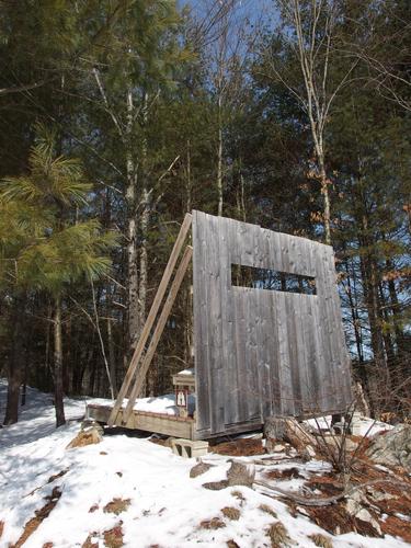 viewing blind at Piscassic Greenway in southern New Hampshire