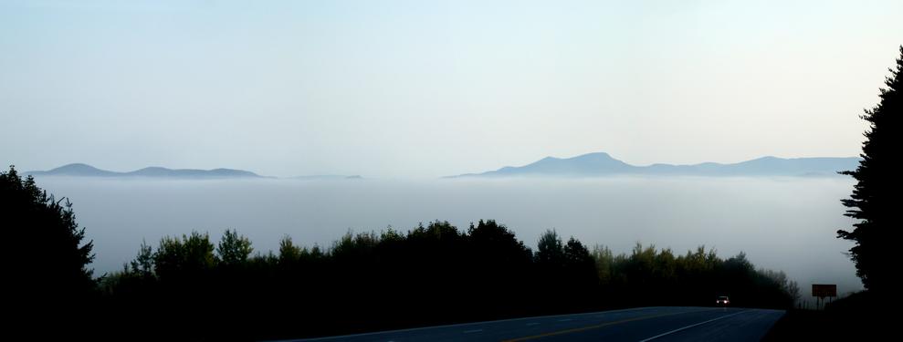 view on the road to East Pleasant Mountain in New Hampshire