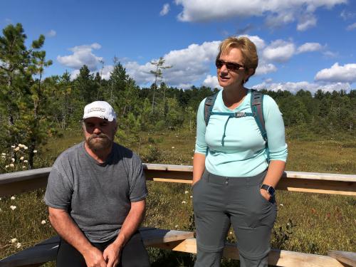 viewing platform at Ponemah Bog in southern New Hampshire