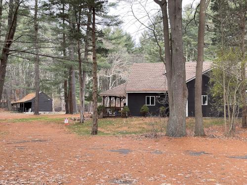 camp building in December at Ponkapoag Pond in eastern Massachusetts