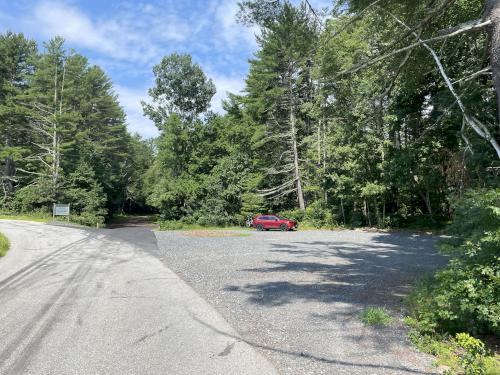 parking in July at Pottapaug Hill in central MA