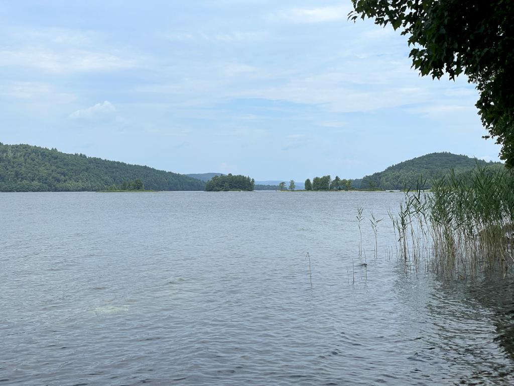 Quabbin Reservoir in July near Pottapaug Hill in central MA