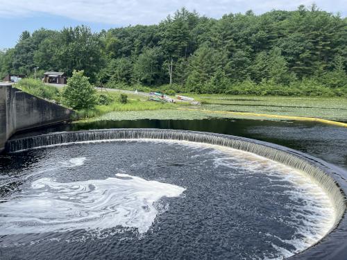 Swift River dam in July near Pottapaug Hill in central MA