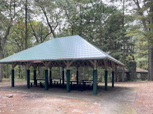 Summer House Shelter in October at Prospect Hill near Waltham in northeast MA