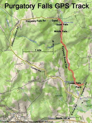 Purgatory Falls Brook Preserve gps track