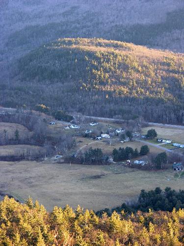 late-afternoon view from Rattlesnake Mountain in New Hampshire