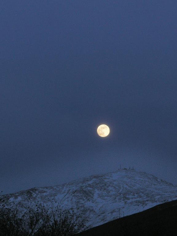 moonrise over Mount Washington as seen from the Red Bench in New Hampshire