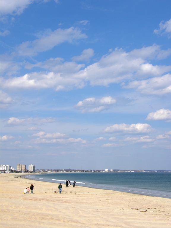 Revere Beach in April in northeast Massachusetts