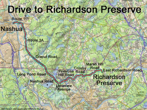 Richardson Preserve drive route