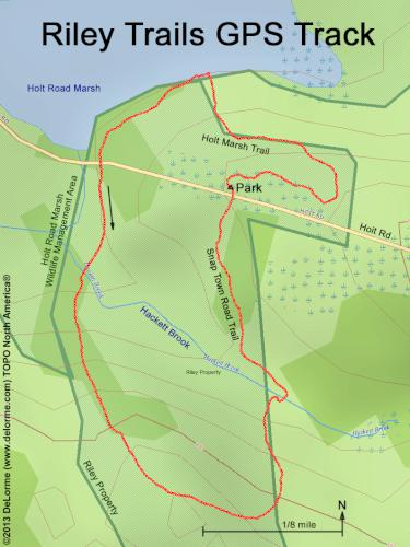 GPS track at Riley Trails near Concord in southern New Hampshire