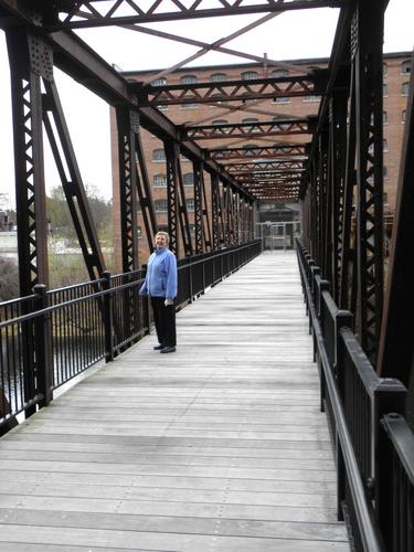 Cotton Transfer Bridge at Nashua Riverwalk in New Hampshire