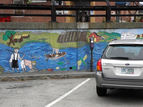 parking at Nashua Riverwalk in New Hampshire