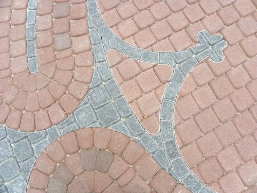 stonework detail of the Nashua Labyrinth in New Hampshire