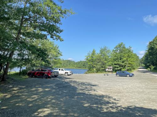 parking in August at Robinson Pond in southern NH