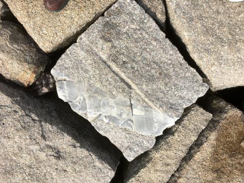 granite rocks in September at Rockland Breakwater in Maine