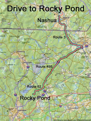 Rocky Pond drive route